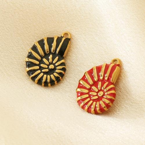 Enamel Stainless Steel Pendant, 304 Stainless Steel, gold color plated, DIY 