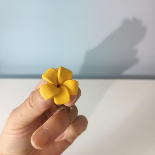 Acryl Band Halskette, Polymer Ton, Blume, DIY, gemischte Farben, 30x16mm, Bohrung:ca. 2.5-3mm, verkauft von PC