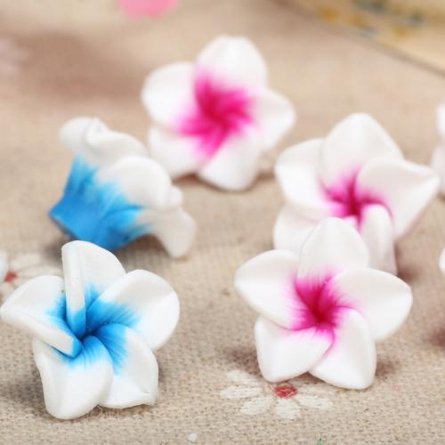 Acryl Band Halskette, Polymer Ton, Blume, DIY, keine, 15x7mm, Innendurchmesser:ca. 1.8mm, 100PCs/Tasche, verkauft von Tasche[