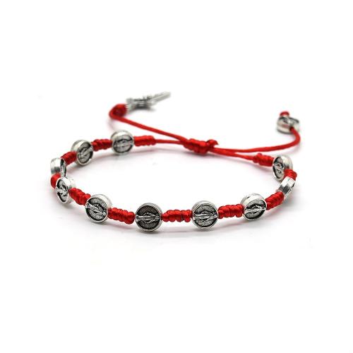 Fashion Zinc Alloy Bracelets, with Knot Cord, Cross, fashion jewelry 8mm Approx 28 cm 