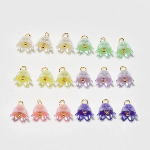 Acrylic Jewelry Pendant, with 304 Stainless Steel, gold color plated, DIY 