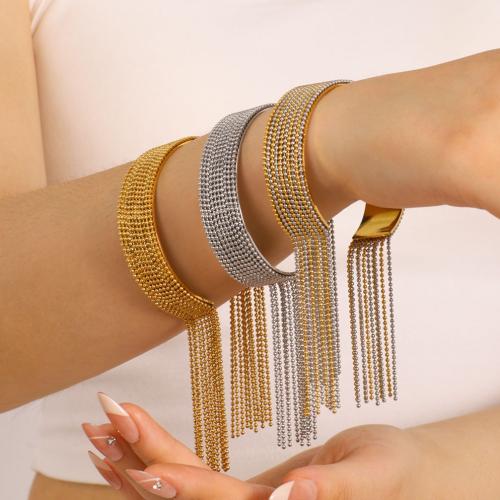 Bracelet en acier inoxydable, Acier inoxydable 304, Placage de couleur d'or, bijoux de mode, plus de couleurs à choisir, Vendu par PC