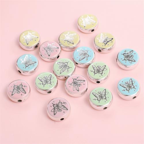 アクリルビーズ-プリント, アクリル, ゴールドメッキ, DIY, 無色, 2パソコン/バッグ, 売り手 バッグ