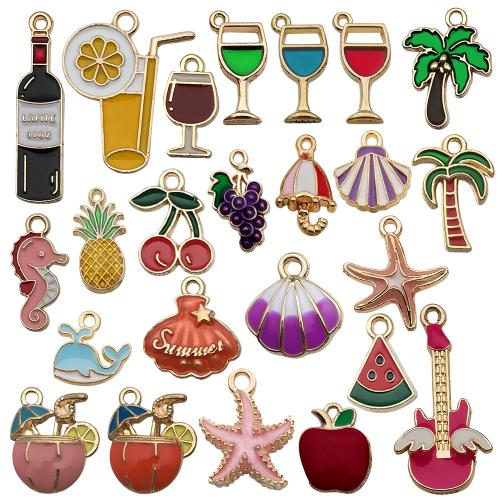 Colgantes de esmalte de la aleación del cinc, aleación de zinc, chapado, Bricolaje & diferentes estilos para la opción, Vendido por UD