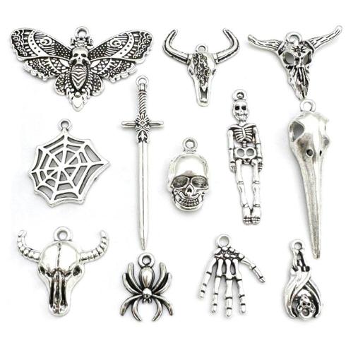 Pendant Halloween Fashion, alliage de zinc, Plaqué de couleur d'argent, Halloween Design & DIY & styles différents pour le choix, Vendu par PC