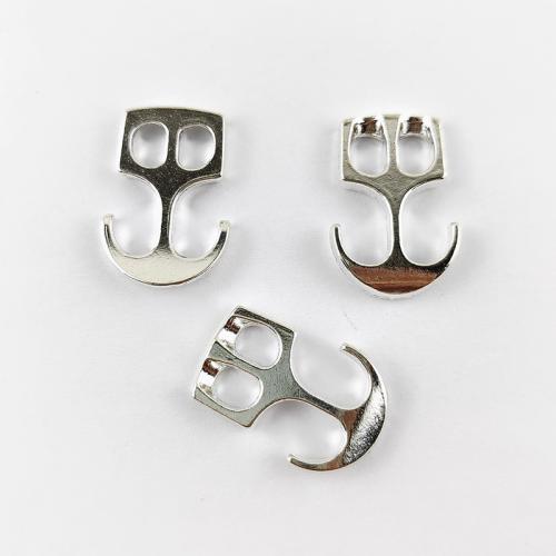 Zinc Alloy Ship Wheel & Anchor Pendant, antique silver color plated, DIY Approx 5mm 