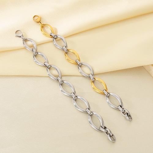 Bracelets en acier inoxydable, Acier inoxydable 304, Placage de couleur d'or, bijoux de mode, plus de couleurs à choisir, Vendu par PC