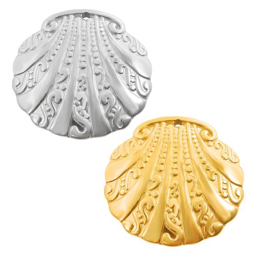 Pendentifs d'animaux en acier inoxydable , Acier inoxydable 304, coquille, Placage, DIY, plus de couleurs à choisir Vendu par sac