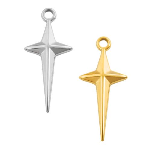 Stainless Steel Pendants, 304 Stainless Steel, Cross, plated, DIY 