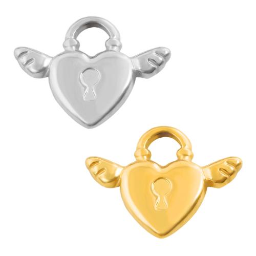 Colgantes del corazón de acero inoxidable, acero inoxidable 304, chapado, Bricolaje, más colores para la opción, 10PCs/Bolsa, Vendido por Bolsa