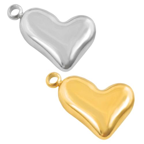 Colgantes del corazón de acero inoxidable, acero inoxidable 304, chapado, Bricolaje, más colores para la opción, 10PCs/Bolsa, Vendido por Bolsa