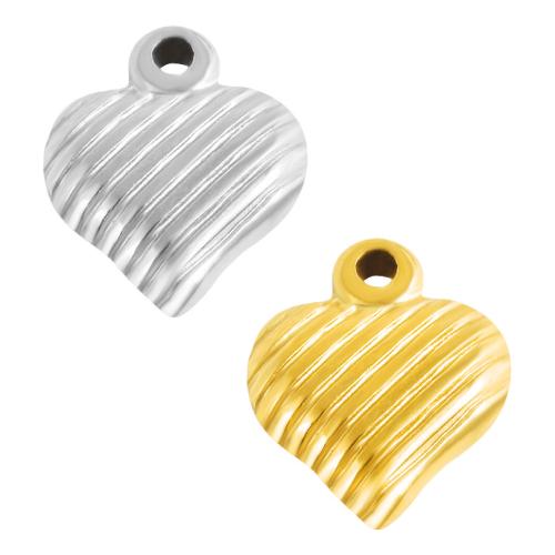 Colgantes del corazón de acero inoxidable, acero inoxidable 304, chapado, Bricolaje, más colores para la opción, 10PCs/Bolsa, Vendido por Bolsa
