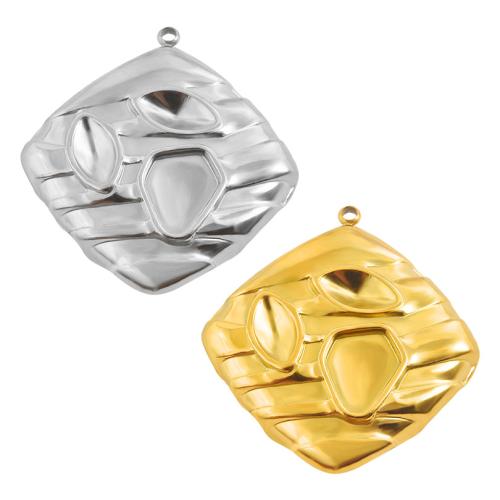Monture de pendentif en acier inoxydable, Acier inoxydable 304, Losange, Placage, DIY, plus de couleurs à choisir Vendu par sac