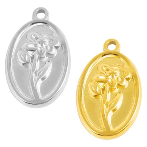 Stainless Steel Flower Pendant, 304 Stainless Steel, plated, DIY 
