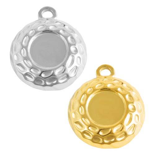 Monture de pendentif en acier inoxydable, Acier inoxydable 304, Rond, Placage, DIY, plus de couleurs à choisir Vendu par sac