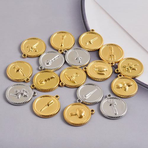 Stainless Steel Pendants, 304 Stainless Steel, plated, DIY 