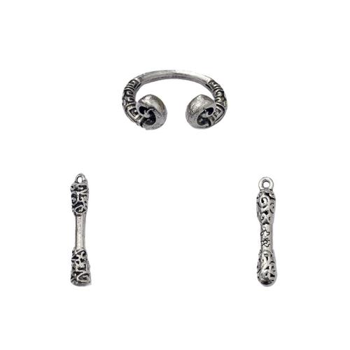 Bijoux pendentifs en Zinc alliage , alliage de zinc, Plaqué de couleur d'argent, DIY & styles différents pour le choix Vendu par sac