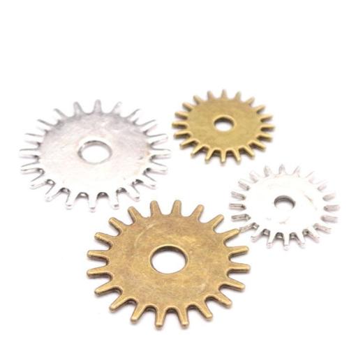 Bijoux pendentifs en Zinc alliage , alliage de zinc, roue dentée, Placage, DIY & normes différentes pour le choix, plus de couleurs à choisir Vendu par sac