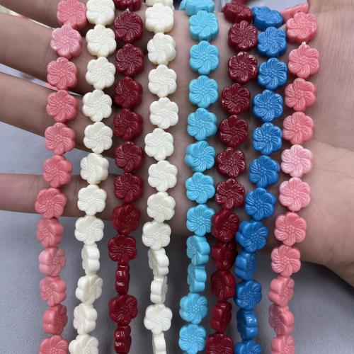 Shell Powder Perle, Blume, DIY, keine, 10mm, 100PCs/Tasche, verkauft von Tasche