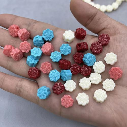 Shell Powder Perle, Blume, DIY, keine, 10mm, 100PCs/Tasche, verkauft von Tasche