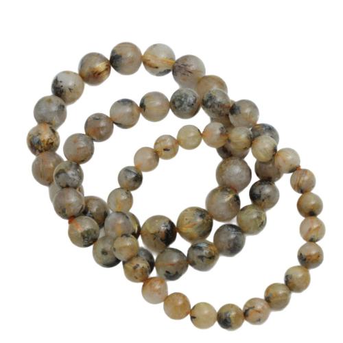 Драгоценный камень Браслеты, титан - рубиновый кварц, ювелирные изделия моды, разноцветный, длина:21 см, продается PC