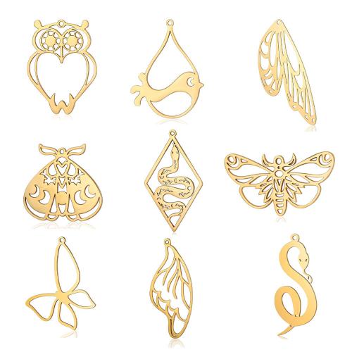 Pendentifs d'animaux en acier inoxydable , Acier inoxydable 304, Placage, DIY & styles différents pour le choix Vendu par lot