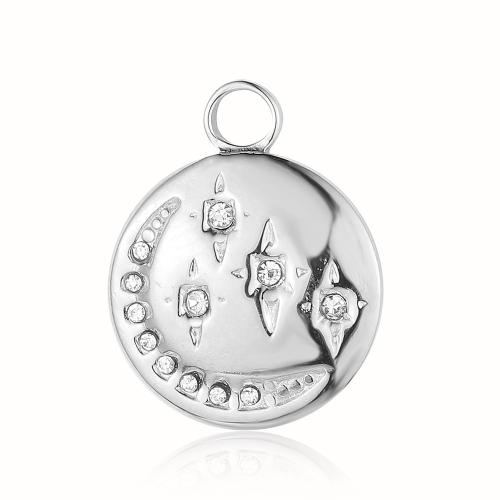 Pendentifs en acier inoxydable strass, Acier inoxydable 304, Placage, DIY & styles différents pour le choix & avec strass, Vendu par PC