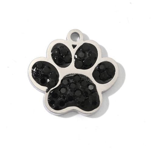 Stainless Steel Pendants, 304 Stainless Steel, with Natural Stone, plated, DIY & with rhinestone 