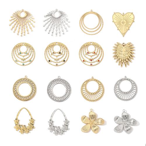 Stainless Steel Pendants, 304 Stainless Steel, plated, DIY & with rhinestone 