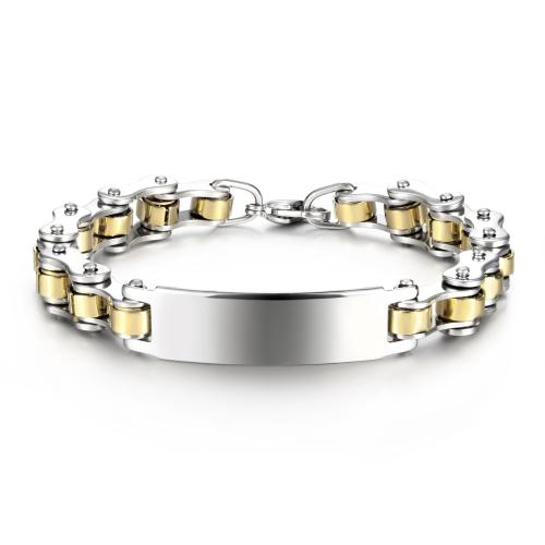 Acier inoxydable 304 bracelet, Placage, bijoux de mode & pour homme, plus de couleurs à choisir Vendu par PC