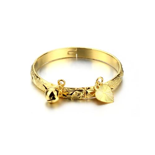 Brass Bangle, gold color plated, fashion jewelry & for children 