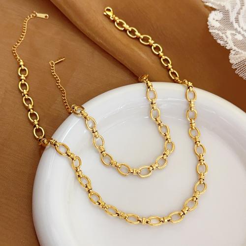 Нержавеющая сталь 304 Ожерелье и Браслет, плакирован золотом, разные стили для выбора & Женский, продается PC