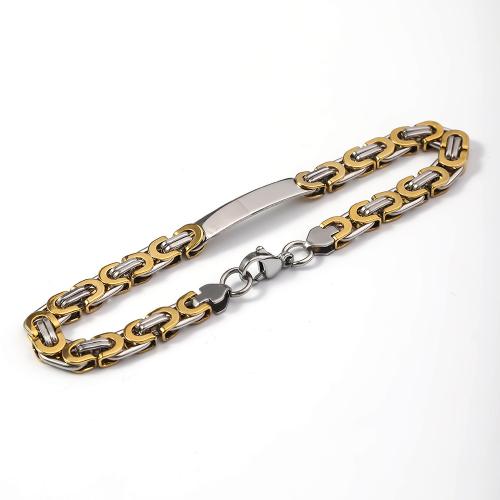 Acier inoxydable 304 bracelet, Placage, bijoux de mode & pour homme Vendu par PC