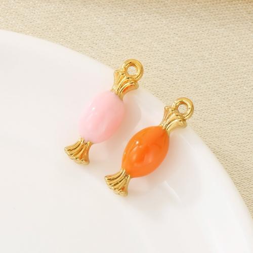 Enamel Stainless Steel Pendant, 304 Stainless Steel, gold color plated, DIY 