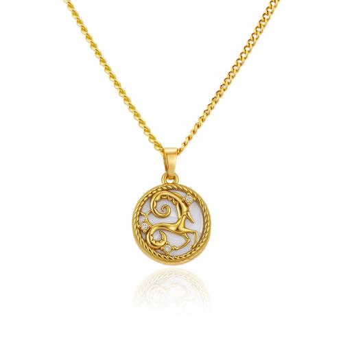 ステンレス鋼のジュエリーネックレス, 304ステンレススチール, 12 干支の兆候, メッキ, ファッションジュエリー & ライン石のある, 無色, 売り手 パソコン