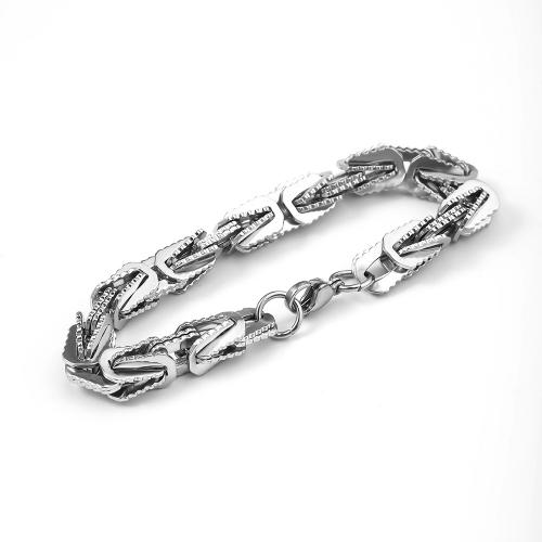 acero inoxidable 304 Pulsera, Joyería & para hombre, color original, 220x10mm, Vendido por UD