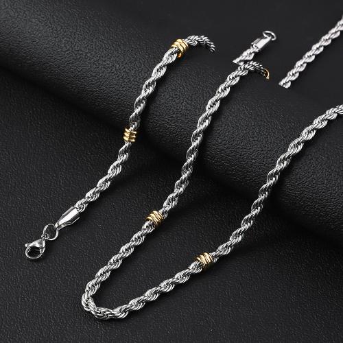 acero inoxidable 304 Pulsera y collar, pulido, Joyería & unisexo & diferentes estilos para la opción, Vendido por UD