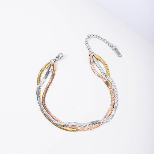 acero inoxidable 304 Pulsera, Recubrimiento iónico al vacío, Joyería & multicapa & unisexo, Vendido por UD