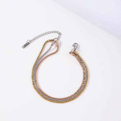 acero inoxidable 304 Pulsera, Recubrimiento iónico al vacío, Joyería & multicapa & unisexo, Vendido por UD