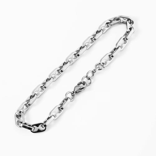 acero inoxidable 304 Pulsera, pulido, Joyería & para hombre, color original, 225x6mm, Vendido por UD