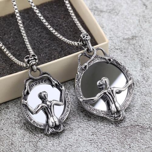 Stainless Steel Skull Pendant, 304 Stainless Steel, Mirror, polished & for man, original color 