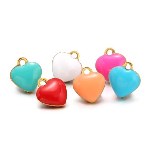 Enamel Stainless Steel Pendant, 304 Stainless Steel, gold color plated, DIY 