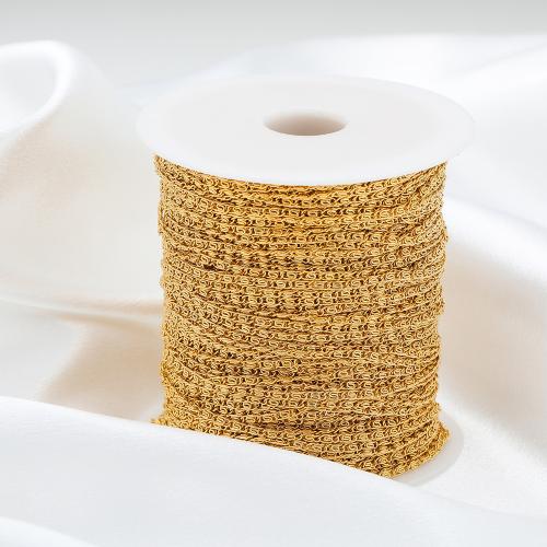 Bijoux chaîne en acier inoxydable, Acier inoxydable 304, Placage de couleur d'or, DIY, plus de couleurs à choisir Vendu par sac