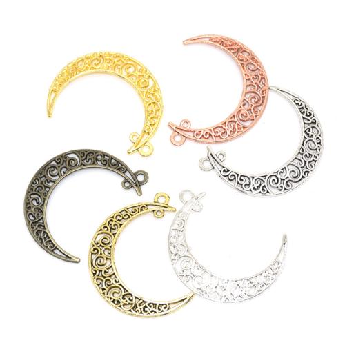 Полые подвески из иинкового сплава, цинковый сплав, Луна, Другое покрытие, DIY & отверстие, Много цветов для выбора продается PC