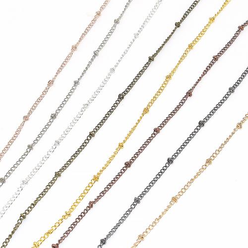 Cadena Ovalada de Metal, Cobre+Recubierto+Hierro, chapado, Bricolaje, más colores para la opción, 1.45mm, Vendido por m