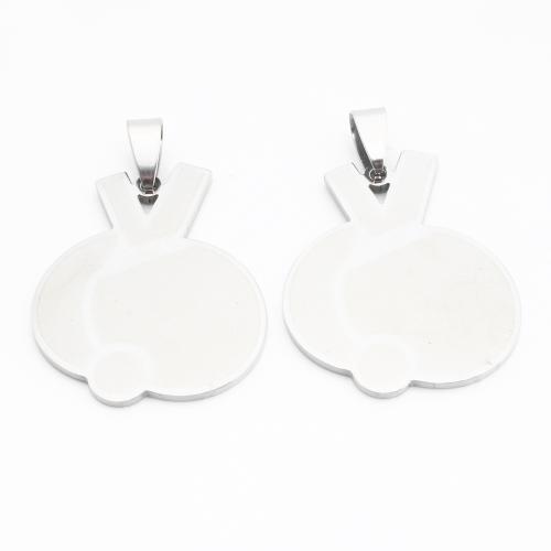 Кулоны из нержавеющей стали, Нержавеющая сталь 304, Ракетки и мяч, плакирован серебром, DIY, серебряный продается PC