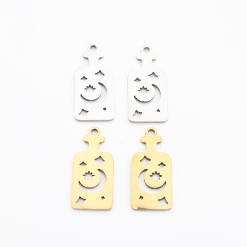 Hueco de acero inoxidable colgante, acero inoxidable 304, chapado, Bricolaje, más colores para la opción, 13x10x1mm, Vendido por UD