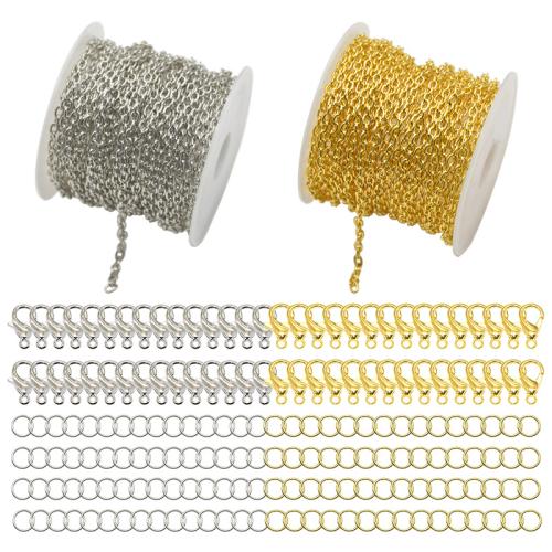 Kit de Fornitras de DIY Joyería, aleación de zinc, chapado, Cadena cruzada & Bricolaje, más colores para la opción, Vendido por Set