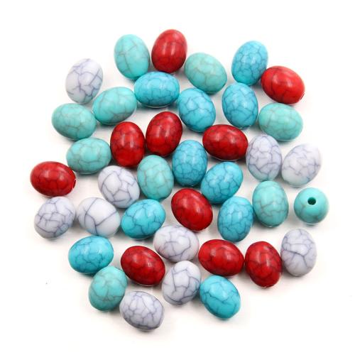 Mode Kunststoff-Perlen, Kunststoff, oval, DIY & Emaille, keine, 8x10mm, Bohrung:ca. 1mm, verkauft von PC[