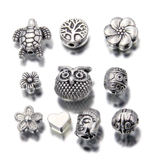 Разделитель бусин Рондель из цикового сплава, цинковый сплав, плакированный цветом под старое серебро, DIY & разные стили для выбора, продается PC